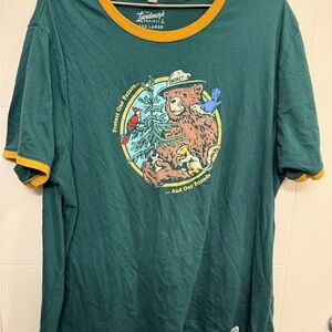 Landmark Forest Green Ringer Tee